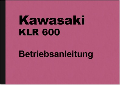 Kawasaki KLR 600 KLR600 Operating Instructions Manual