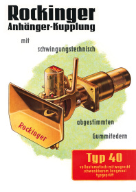 Rockinger Typ 40 Anhänger-Kupplung Anhängerkupplung Reklame Werbung Poster Plakat Bild
