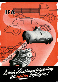 IFA Rennen Auto Motorrad Motorsport Rennsport Poster