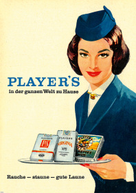 Players Zigaretten Tabak "Rauche-staune - gute Laune" Poster