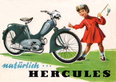 Hercules "Natürlich Hercules" Moped Poster Plakat Bild