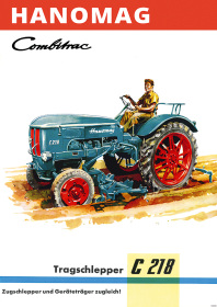 Hanomag Combitrac C 218 C218 Traktor Dieselschlepper Poster