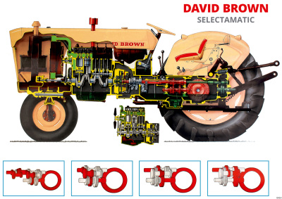 David Brown 770 880 990 Selectamatic Tractor Poster Picture
