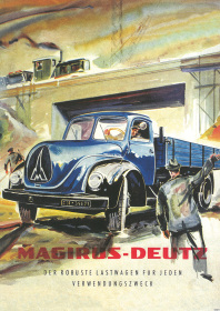 Magirus-Deutz "Der robuste Lastwagen für jeden Verwendungszweck" Poster