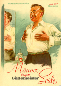 Gildemeister und Ries Seidenhemden Seide Hemd Herren Männer Poster Plakat