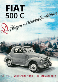 Fiat 500 C NSU-Fiat Topolino Auto PKW Poster Plakat Bild