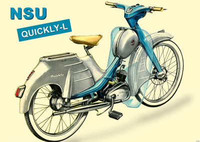 NSU Quickly-L Quickly L Moped Poster Plakat Bild
