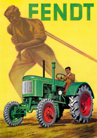 Fendt Dieselross Traktor Schlepper Werbung Reklame Poster Plakat Bild