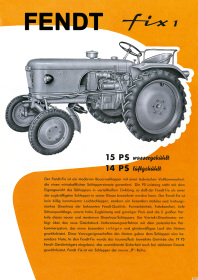 Fendt Fix 1 Dieselross Traktor Schlepper Reklame Poster