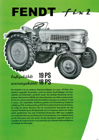 Fendt Fix 2 Dieselross Traktor Schlepper Reklame Poster