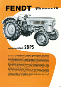 Fendt Farmer 2D Dieselross Traktor Schlepper Reklame Poster Plakat Bild