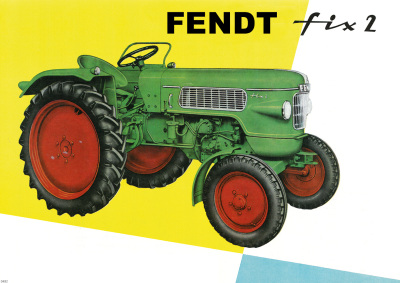 Fendt Fix 2 Dieselross Tractor advertising Poster Picture