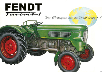 Fendt Favorit 1 Dieselross Tractor advertising Poster Picture