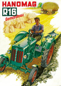 Hanomag Combitrac R 16 R16 Schlepper Traktor Diesel Reklame Poster