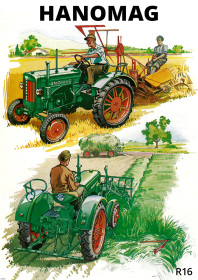 Hanomag R 16 R16 Schlepper Traktor Diesel Reklame Landschaft Poster