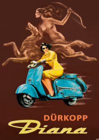 Dürkopp Diana Motorroller (200 TS Sport TSE) Reklame Werbung Poster