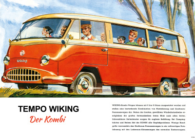 Tempo Wiking "Der Kombi" Wagen Auto PKW Poster