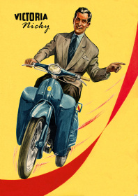 Victoria Nicky Moped Poster