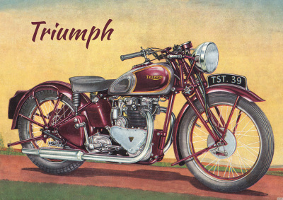 Triumph Tiger 100 Motorrad 1939 500 ccm OHV Twin Poster