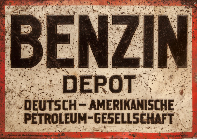 Benzin Depot DAPG Dapol Dapolin Esso Standard Tankstelle Poster Werbung Reklame