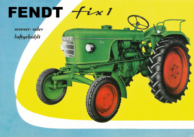 Fendt Fix 1 Dieselross Tractor advertising Poster Picture