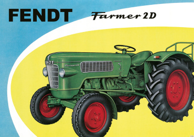 Fendt Farmer 2D Dieselross Tractor Advertisement Poster Picture