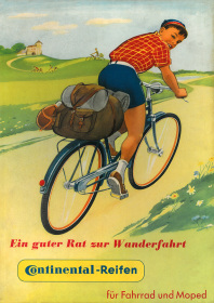 Continental Reifen für Fahrrad und Moped Poster Plakat Werbung Reklame