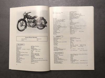 German motorcycle types 1951 to 1953