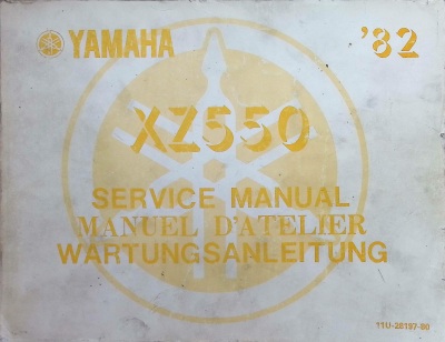 Yamaha XZ 550 1982 Wartungsanleitung Werkstatthandbuch