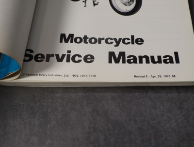 Kawasaki KZ750 Werkstatthandbuch Reparaturanleitung