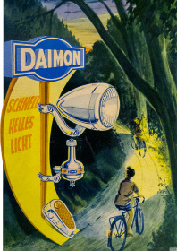 Daimon light bike lamp dynamo poster