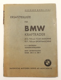 BMW R 12 und R 17 Original Ersatzteilliste