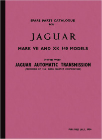 Jaguar Mark VII and XK 140 models Spare parts list catalogue