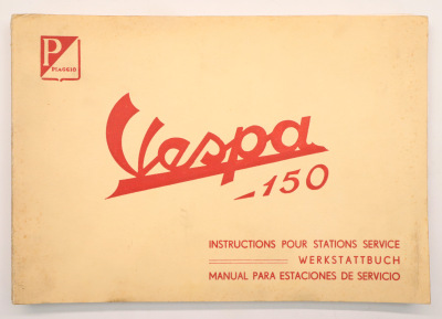 Vespa 150 motor scooter original workshop manual repair instructions, Piaggio 1955