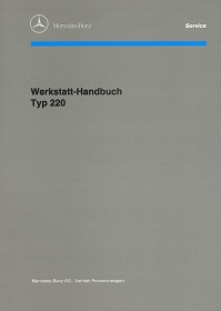 Mercedes-Benz Typ 220, 220 a (W187, W180) Werkstatthandbuch Reparaturanleitung