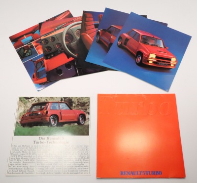 Renault 5 Turbo original sales brochure + pictures