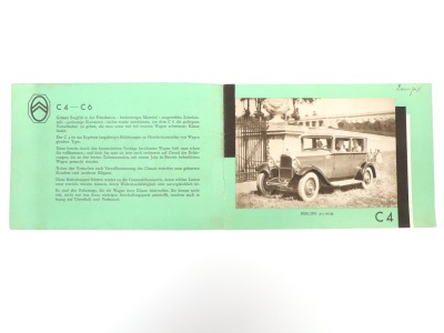 Citroen C4 und C6 original Prospekt (ca. 1932)