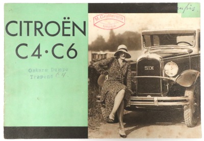 Citroen C4 and C6 original sales brochure (ca. 1932)