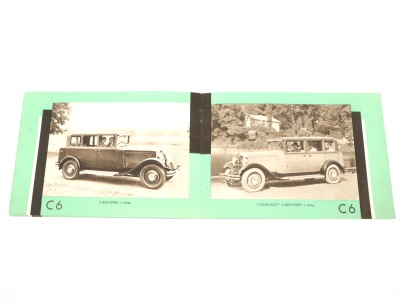 Citroen C4 und C6 original Prospekt (ca. 1932)